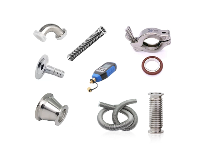 Vacuum Accessories --- Gauge, Hose, Clamps and Fittings