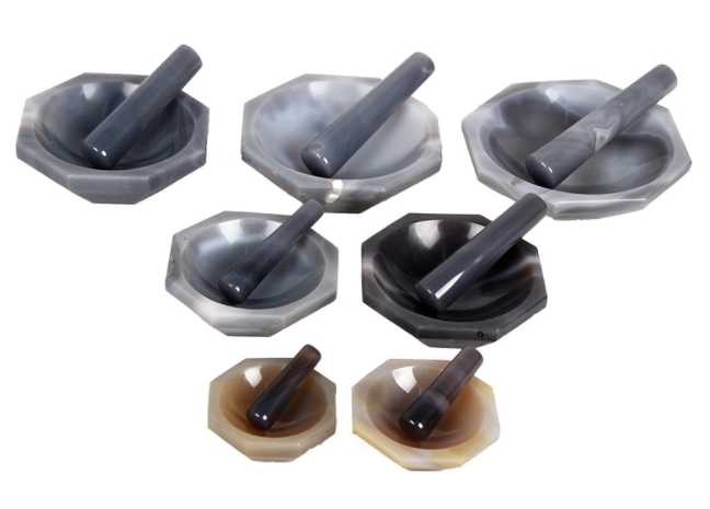 Agate Mortar & Pestle