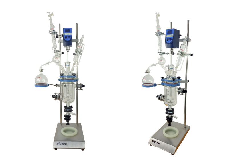 Jacketed Glass Reactors 0.5-5.0L (Benchtop Frame)